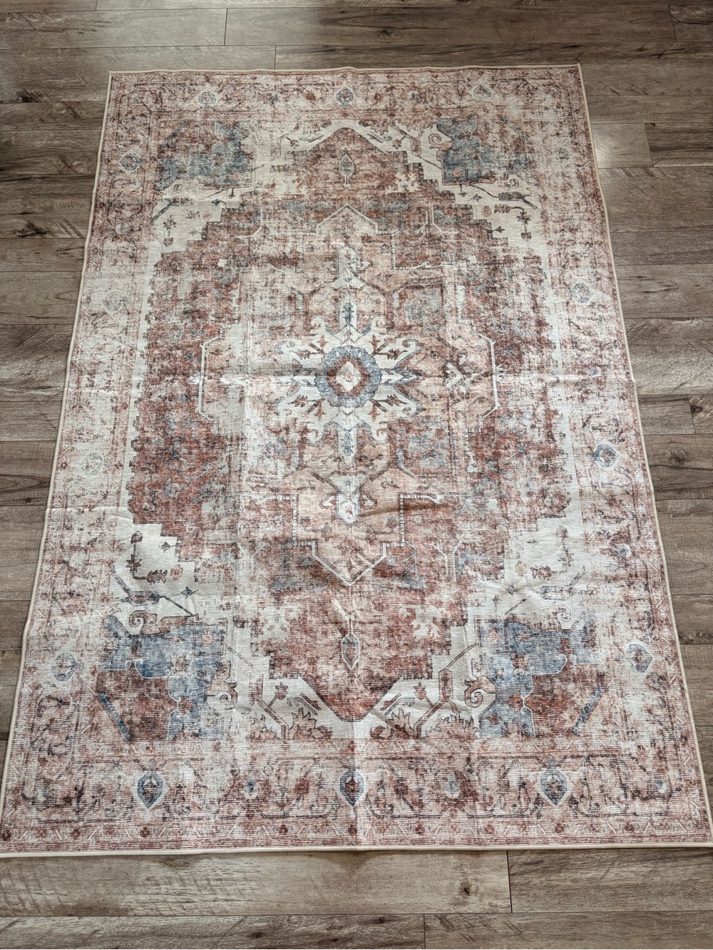 Mist-Toned Persian Bloom Rug - Picture 2 of 3